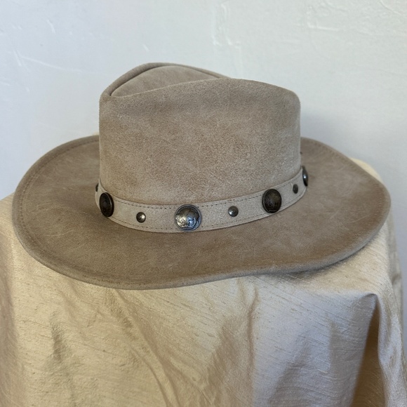 Minnetonka The Outback Hat Suede Buffalo Coin Large - Picture 3 of 7